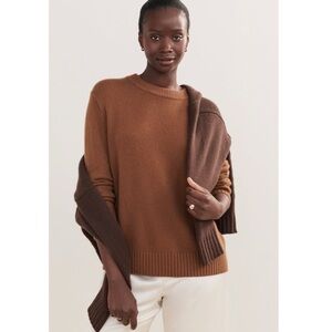 Rachel Zoe Cashmere Brown Crew Neck Sweater - Size M
